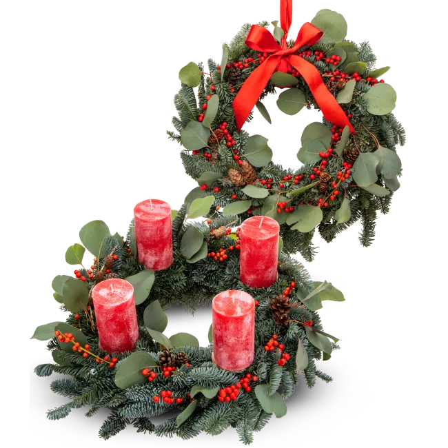 Christmas set of wreaths